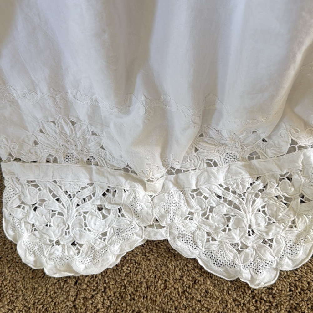 Rare vintage heavily manually embroidered bridal dress size 12 - Picture 6 of 17